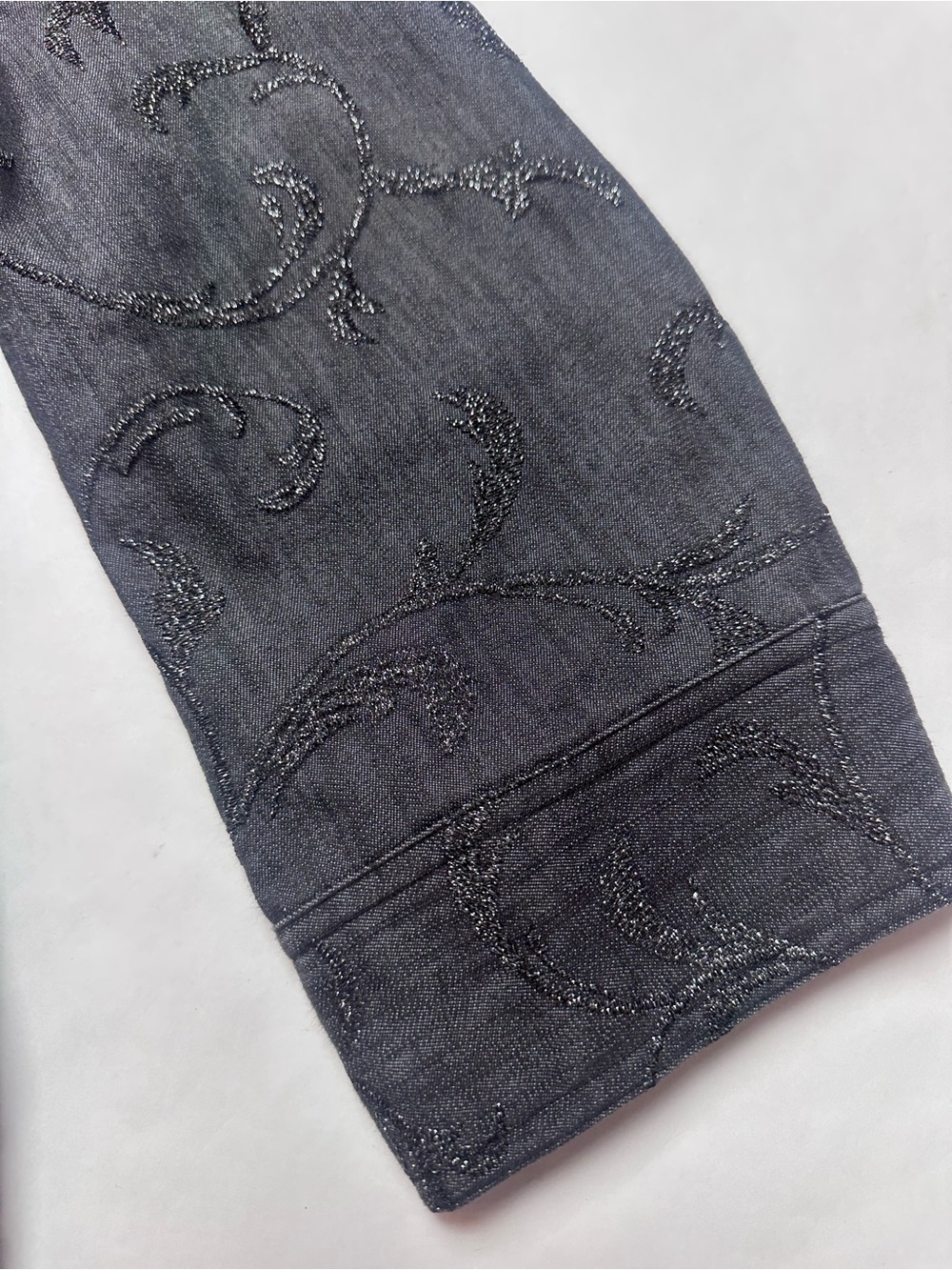 Peter Nygard Collection 2-Piece Metallic Jacquard Jacket Pants Suit 4 - Picture 15 of 16